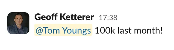 Geoff Ketterer: $100k last month