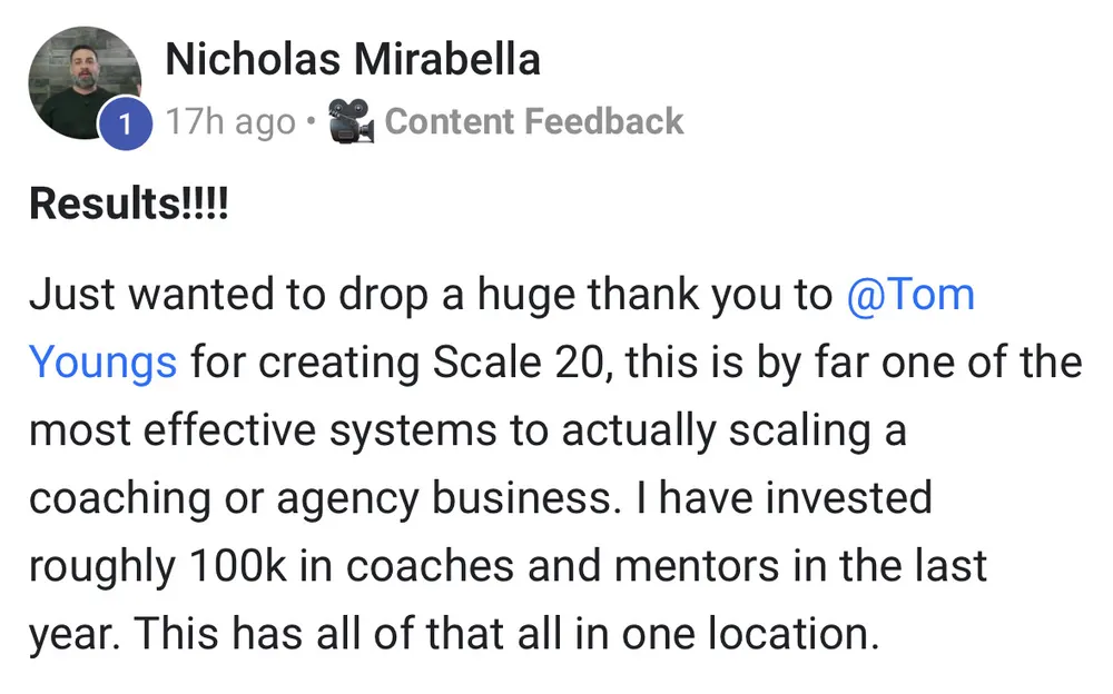 Nick Mirabella: one of the most effective systems for scaling a coaching business